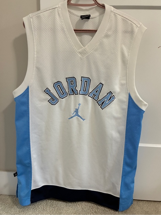 Jordan Other - Jordan White & Light Blue Sleeveless Basketball Jersey